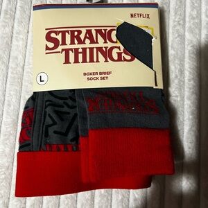 Red and Gray Boxer Brief Sock Set